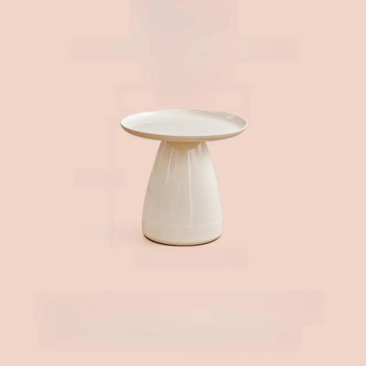 Classic Clear Acrylic Round Side Table with Stump Base