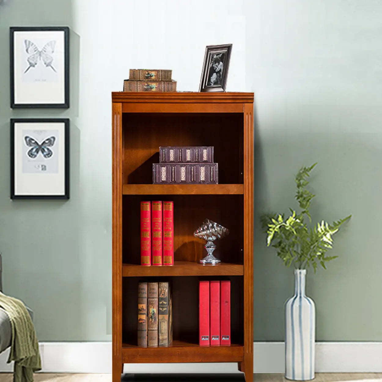 Lighom traditional barrister birch black bookcases