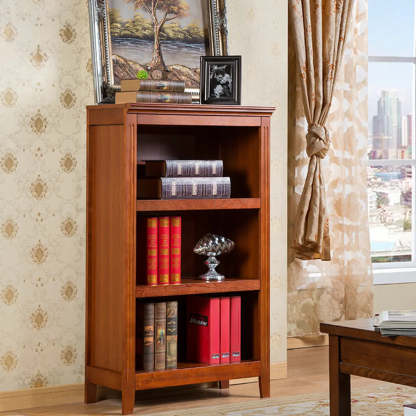 Black traditional vertical birch bookcases