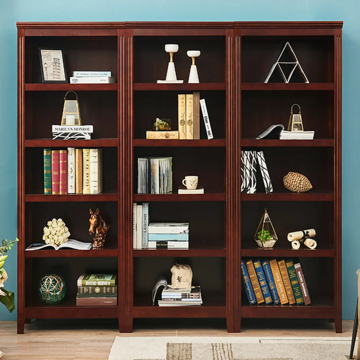 Traditional birch barrister bookcases in fabric wood