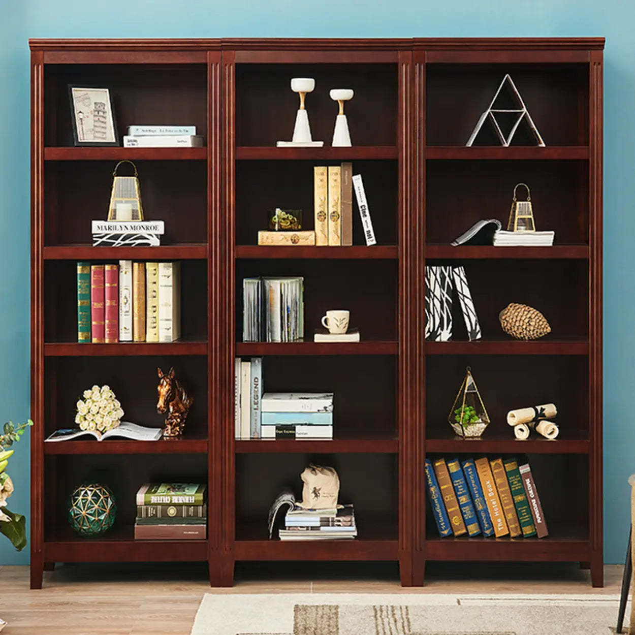 Traditional birch barrister bookcases in fabric wood