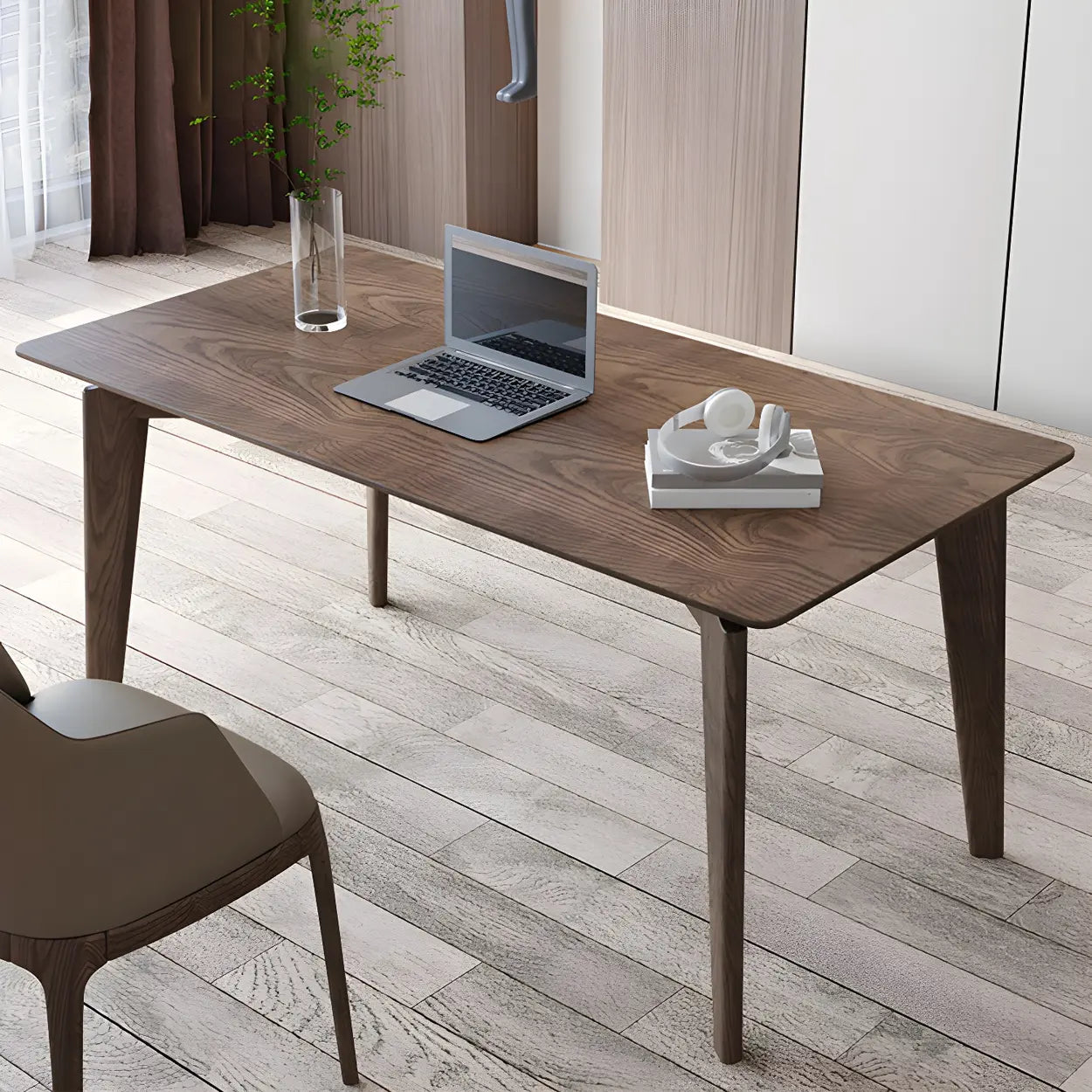 Classic Brown Medium Wood Writing Desk