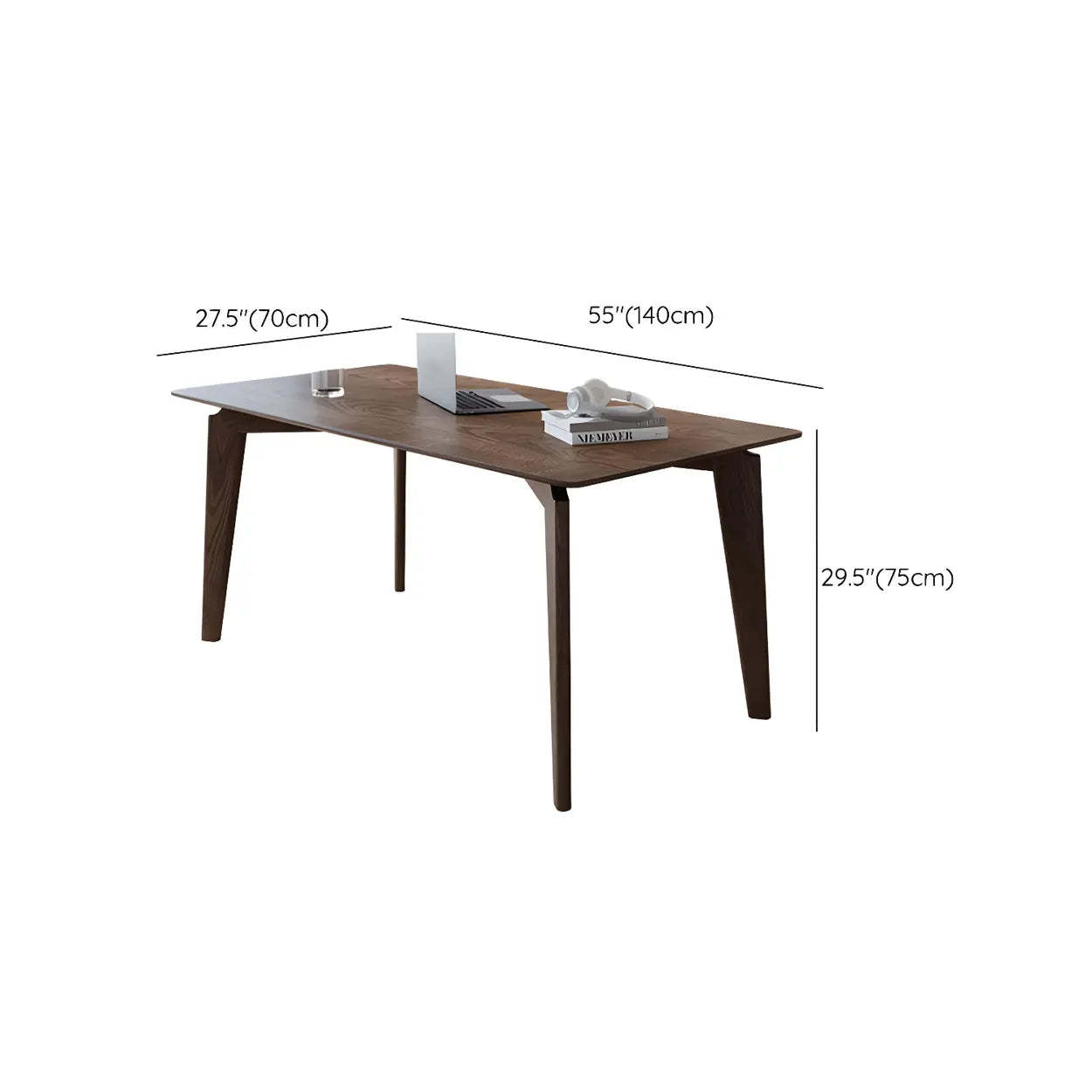 Classic Brown Medium Wood Writing Desk