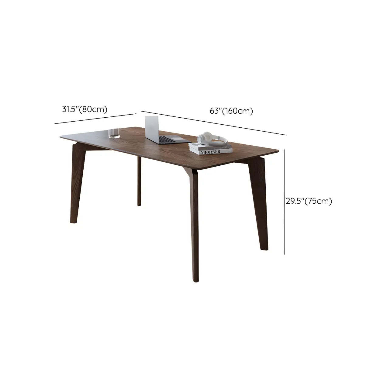 Classic Brown Medium Wood Writing Desk