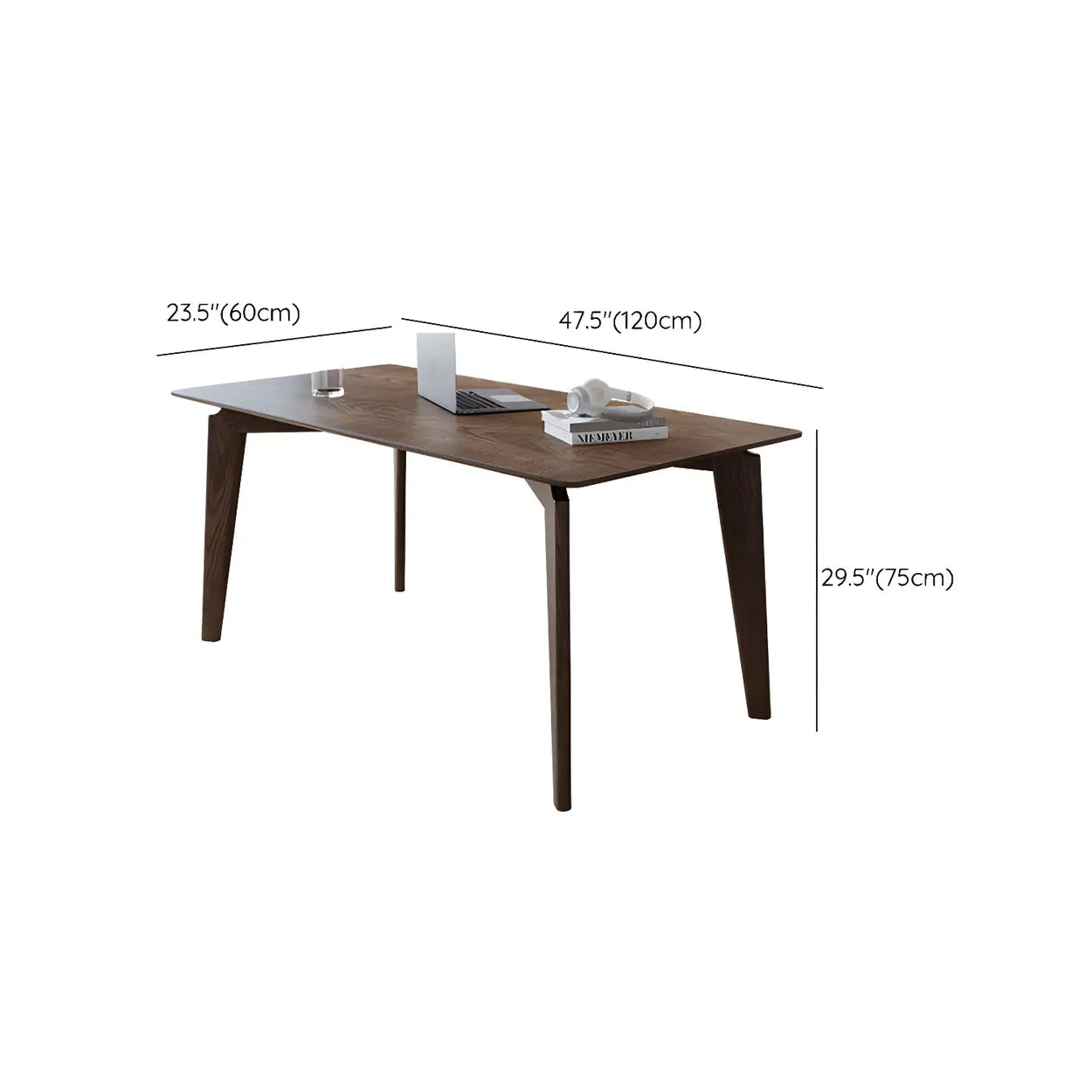Classic Brown Medium Wood Writing Desk