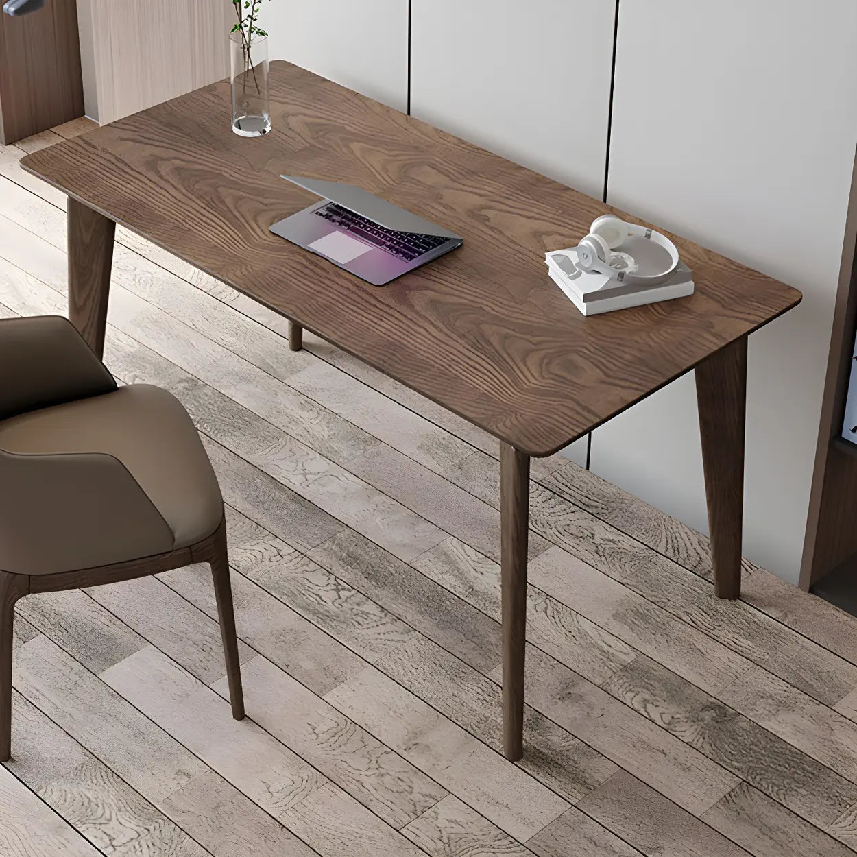 Classic Brown Medium Wood Writing Desk — Table Only