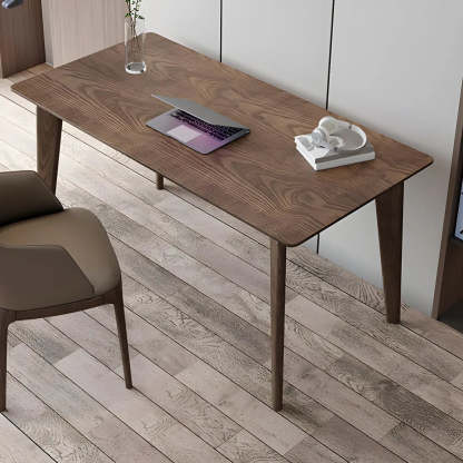 Classic Brown Medium Wood Writing Desk — Table Only