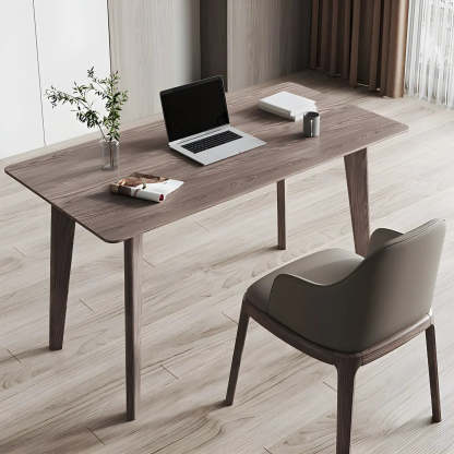 Classic Brown Medium Wood Writing Desk — Table Only