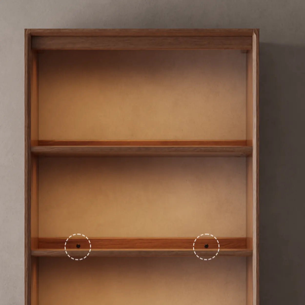 Classic Brown Wood Bookshelf with Drawers