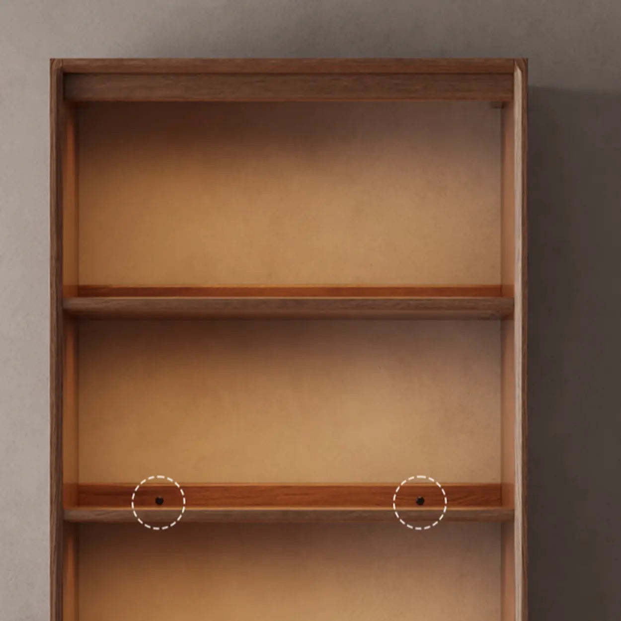 Classic Brown Wood Bookshelf with Drawers