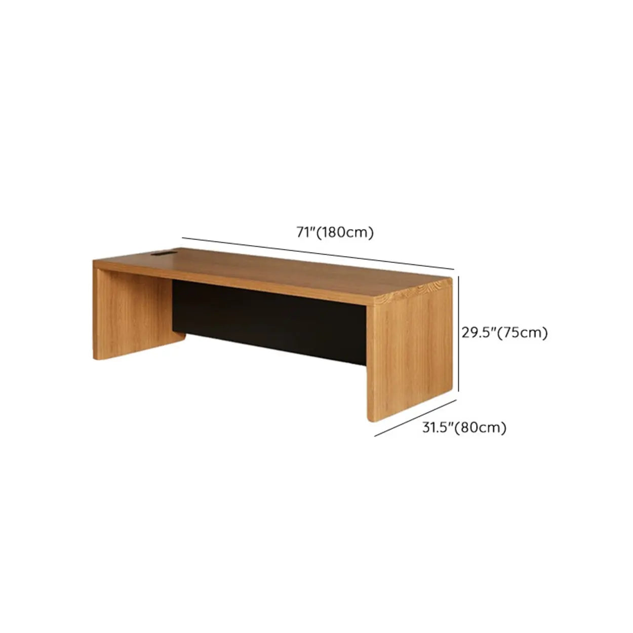 Classic Brown Wood Office Computer Desk
