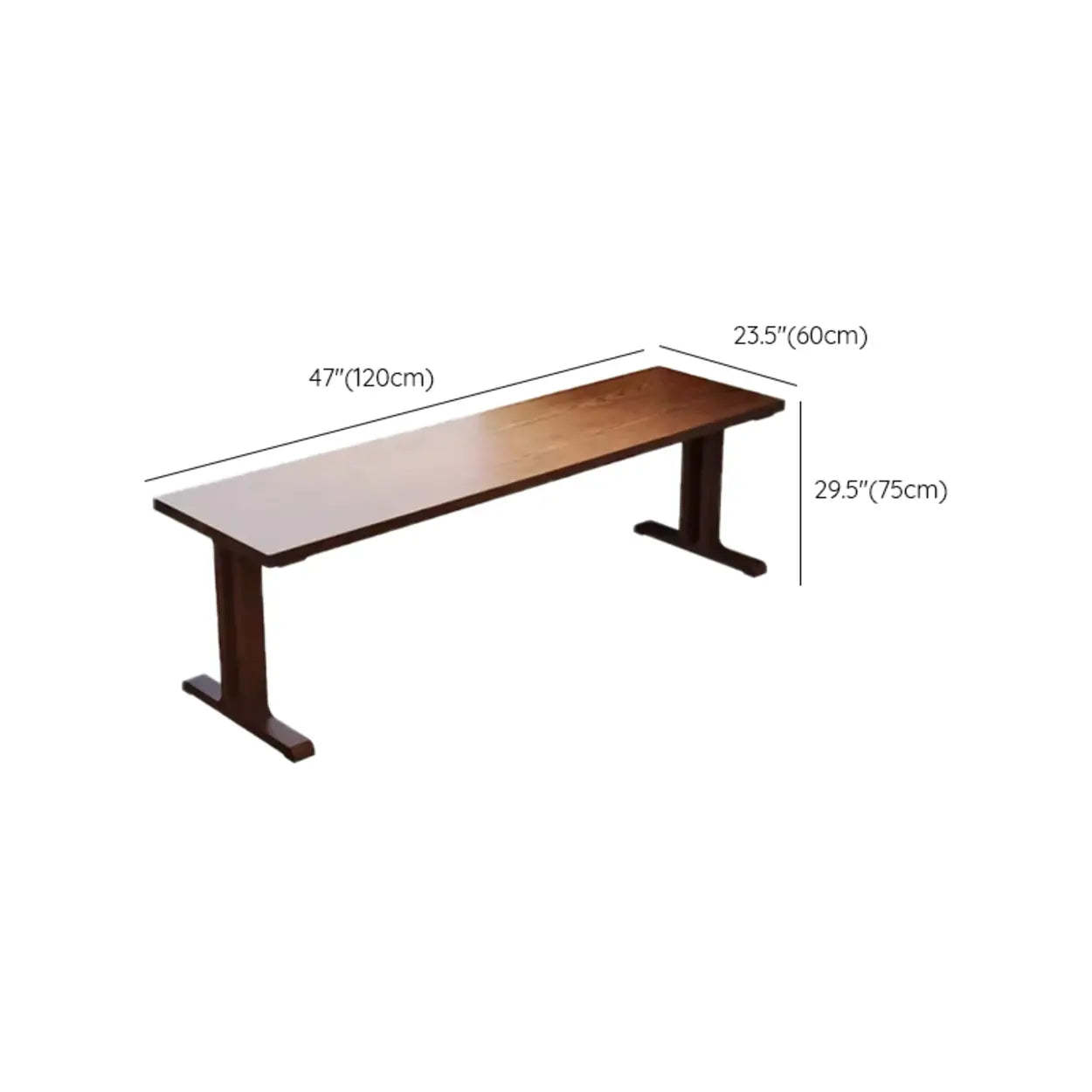 Classic Brown Wood Double Computer Desk