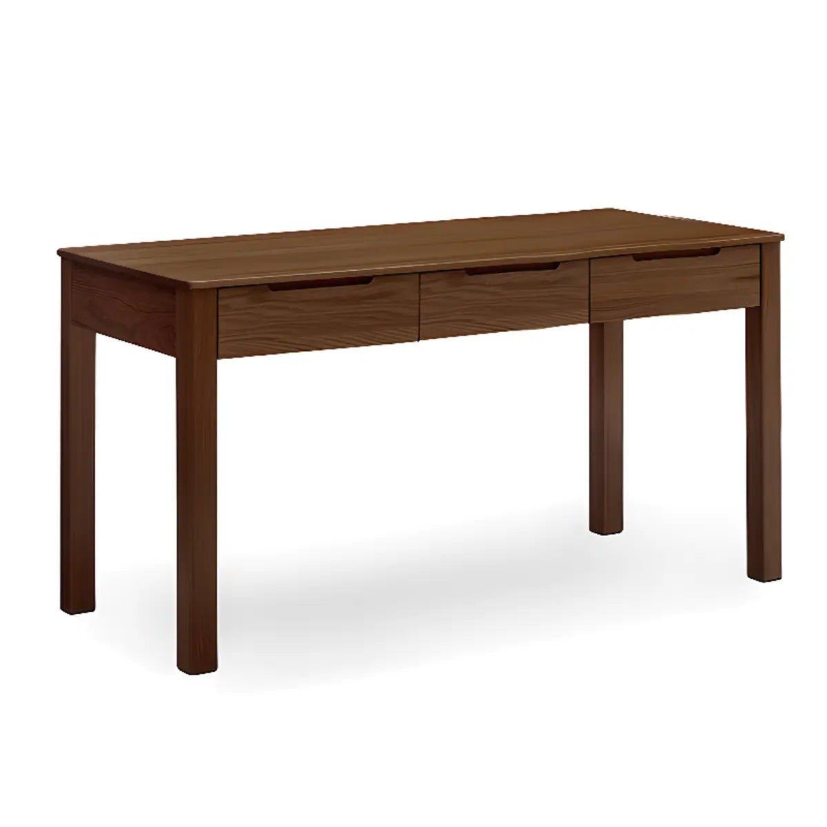 Classic Brown Wood Drawer Computer Desk