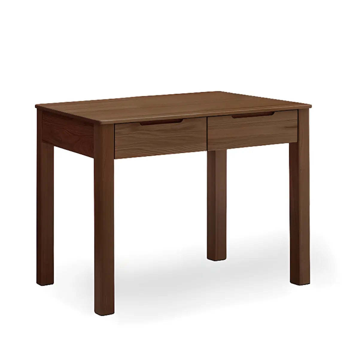 Classic Brown Wood Drawer Computer Desk — Without Chairs