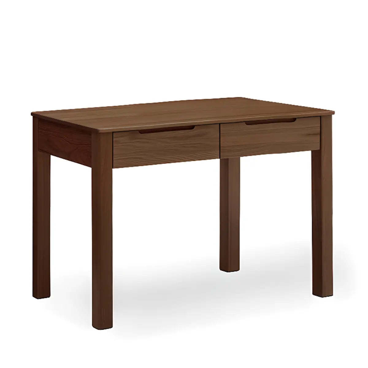 Classic Brown Wood Drawer Computer Desk — Without Chairs