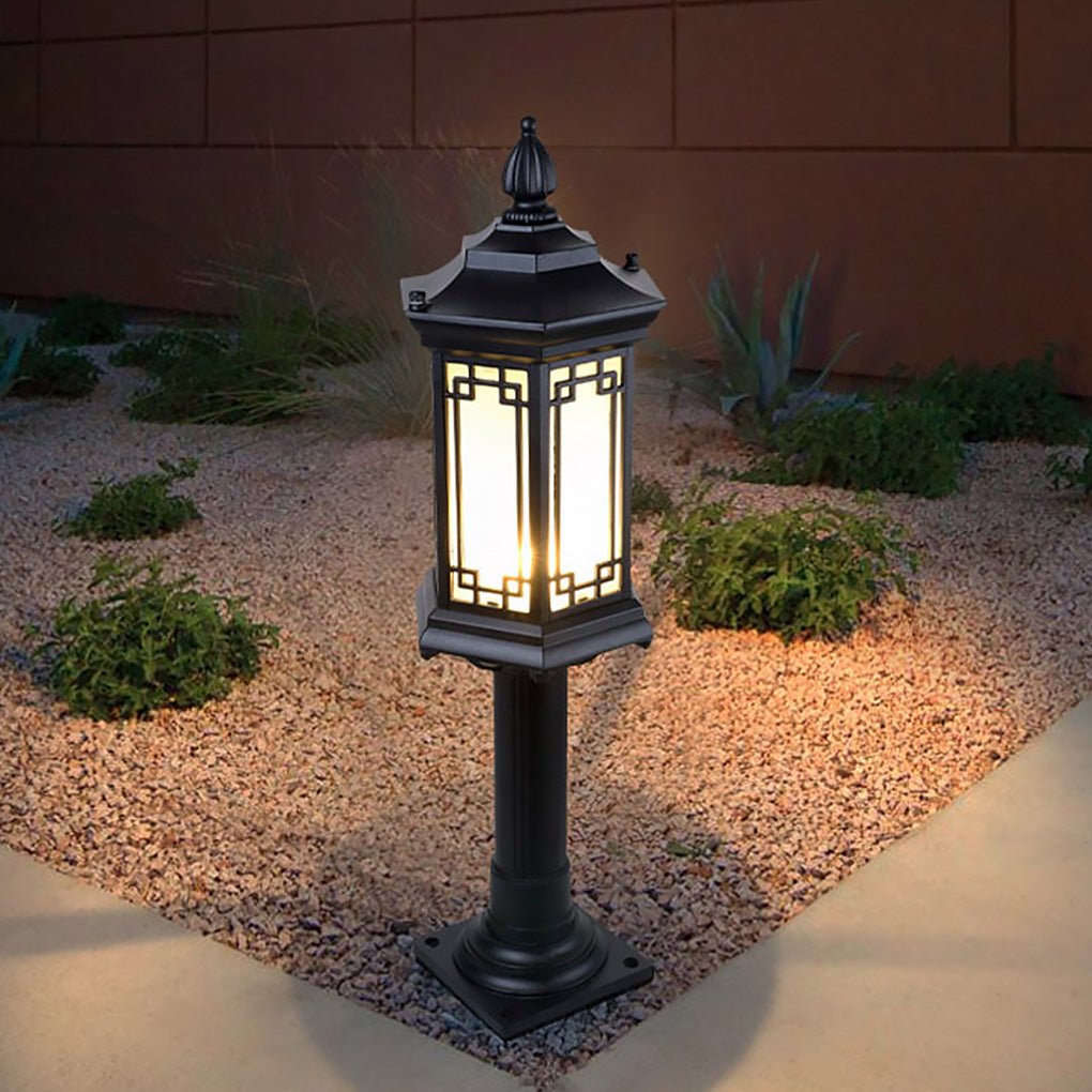 Traditional Asian-Inspired LED Pathway Lights Rhombus Shape for Villa Gardens-Lighom