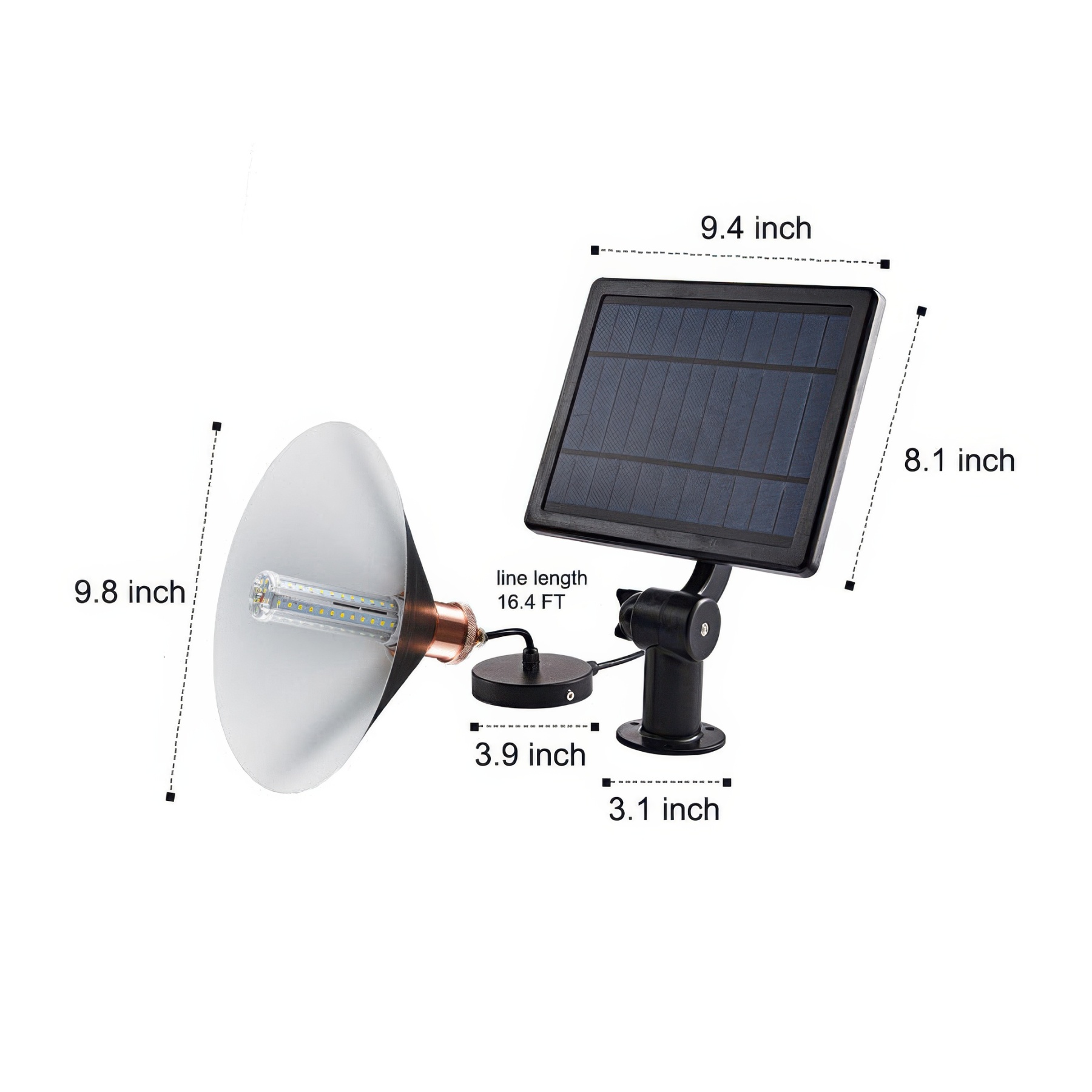 Conical Solar LED Hanging Garden Pendant Light