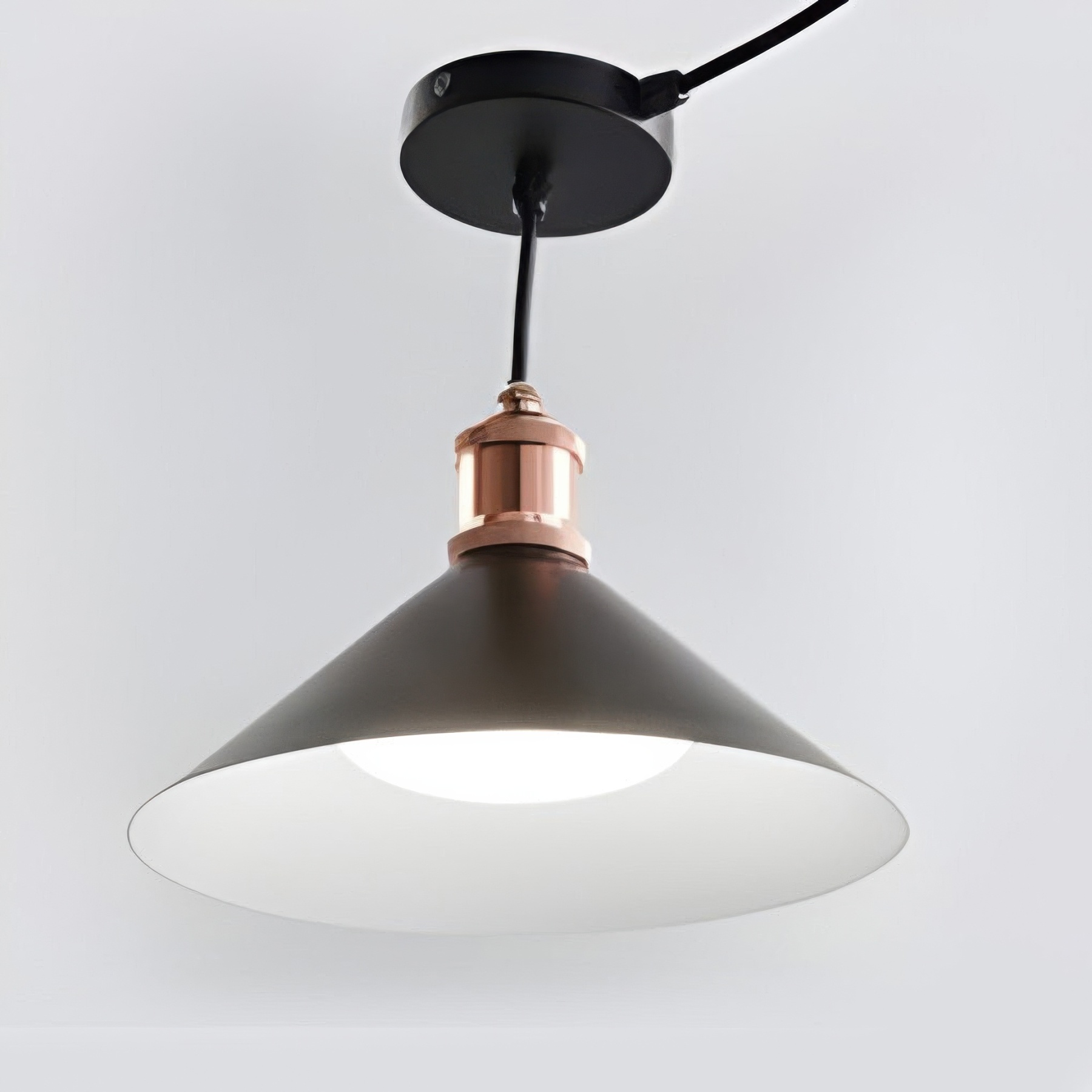 Conical Solar LED Hanging Garden Pendant Light