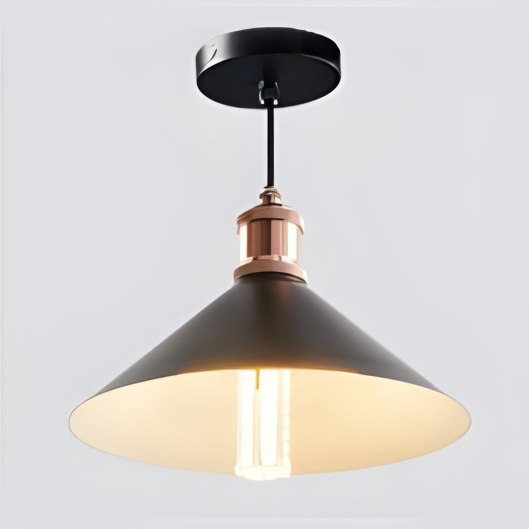 Conical Solar LED Hanging Garden Pendant Light