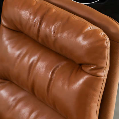 Classic Black Leather Adjustable Ergonomic Office Chair — 2 Piece Set / Brown / Casters Not Included