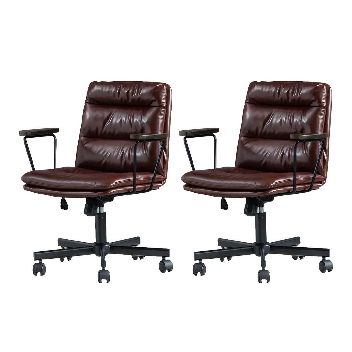 Classic Black Leather Adjustable Ergonomic Office Chair
