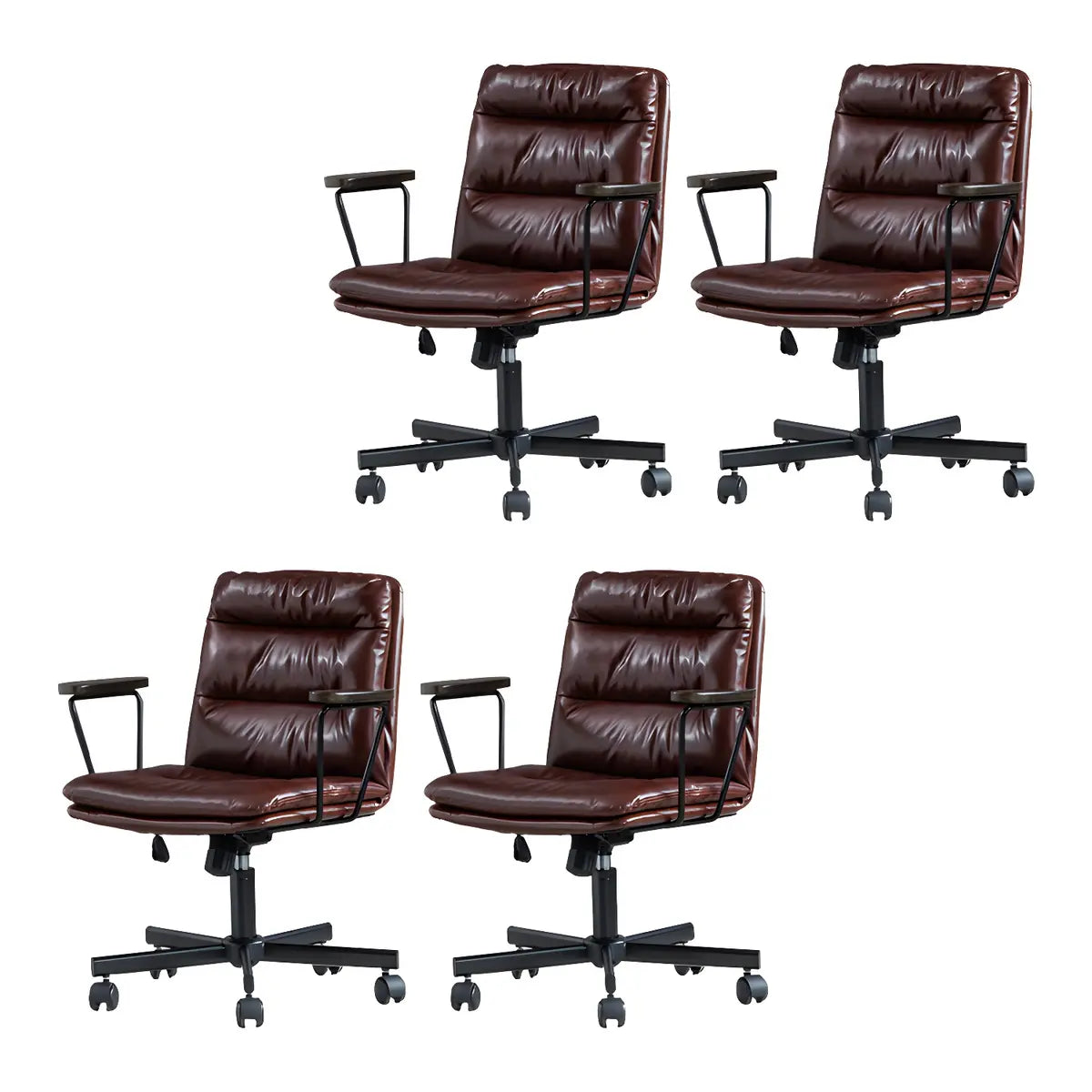 Classic Black Leather Adjustable Ergonomic Office Chair