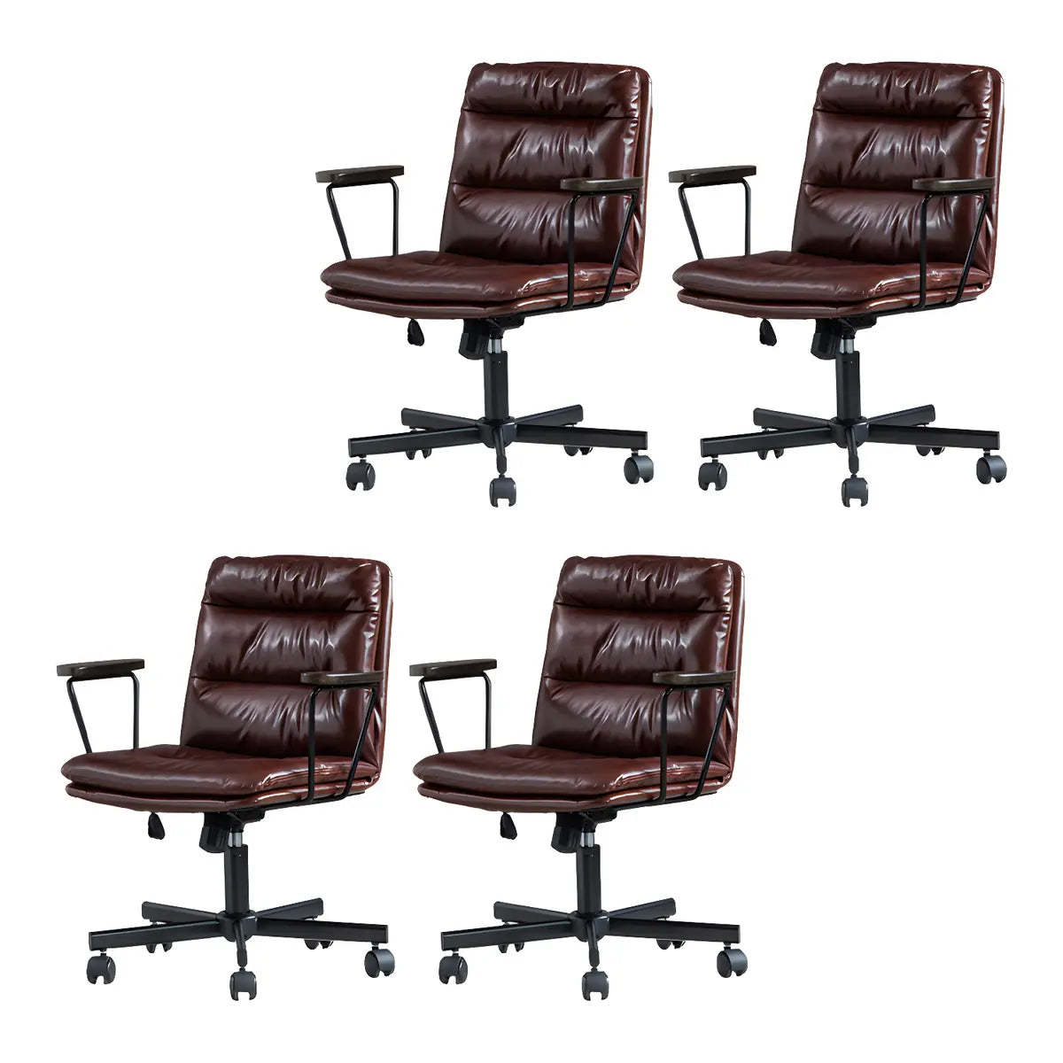 Classic Black Leather Adjustable Ergonomic Office Chair