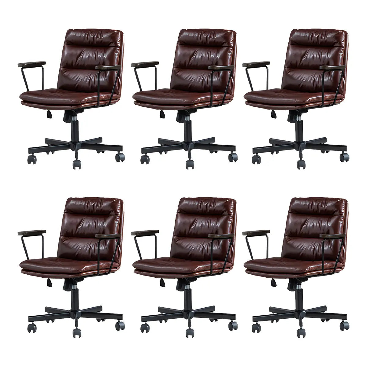 Classic Black Leather Adjustable Ergonomic Office Chair