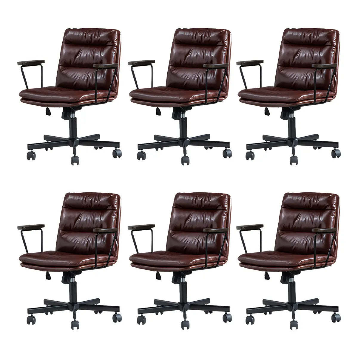 Classic Black Leather Adjustable Ergonomic Office Chair
