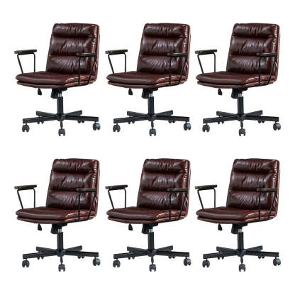 Classic Black Leather Adjustable Ergonomic Office Chair