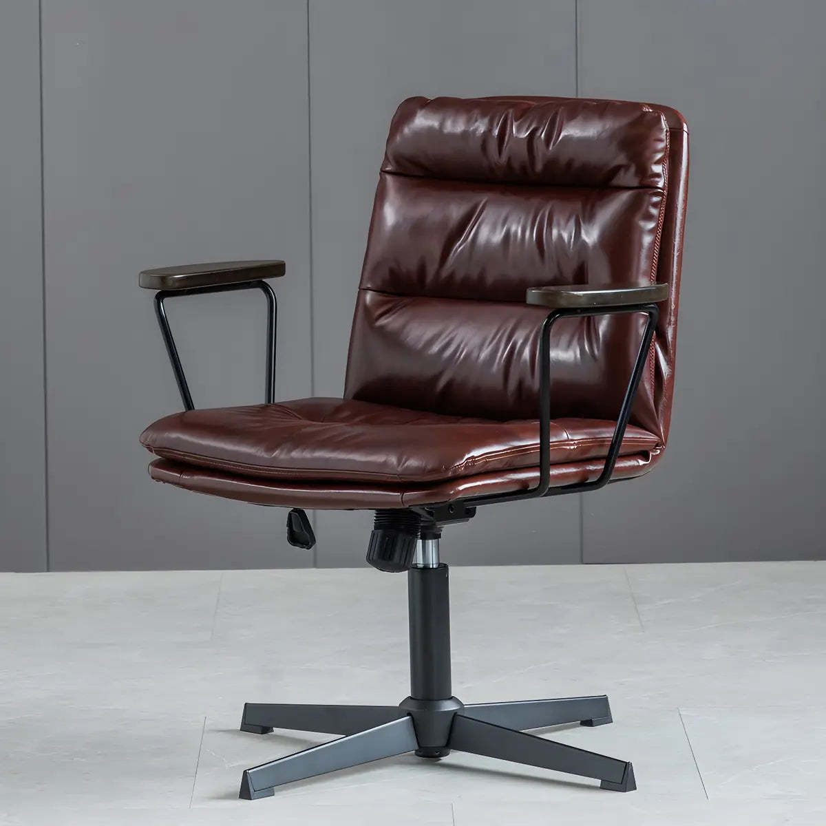 Classic Black Leather Adjustable Ergonomic Office Chair