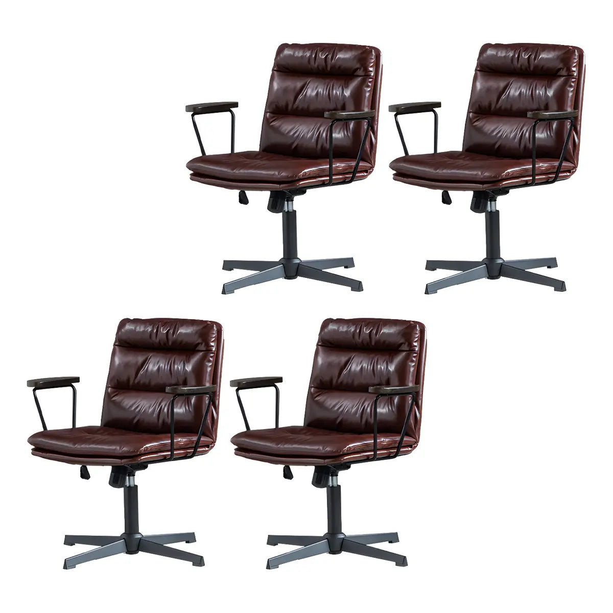 Classic Black Leather Adjustable Ergonomic Office Chair
