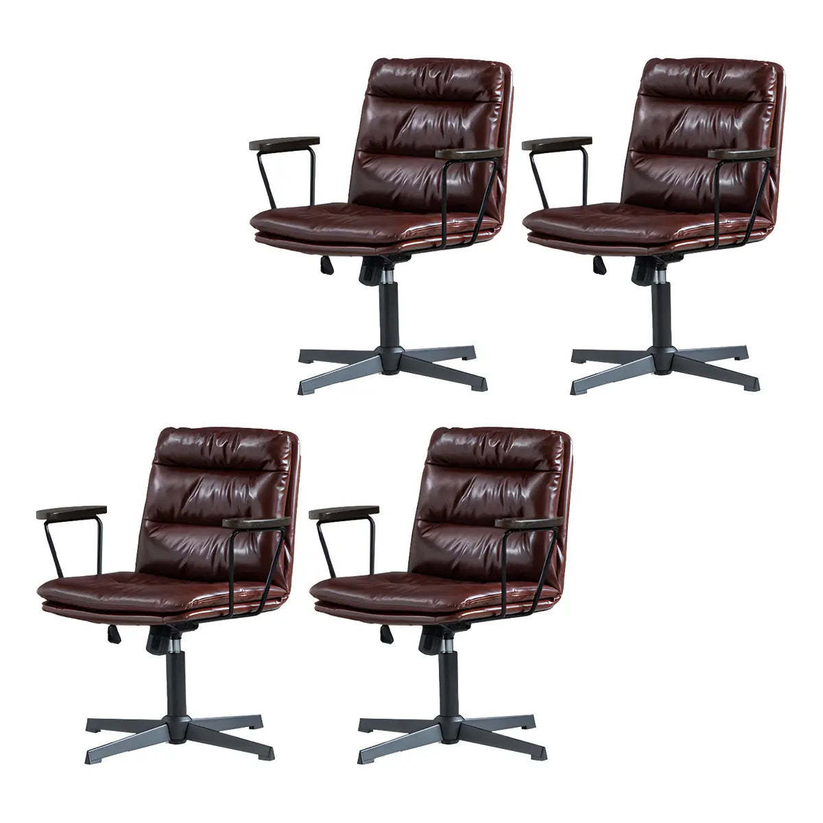 Classic Black Leather Adjustable Ergonomic Office Chair