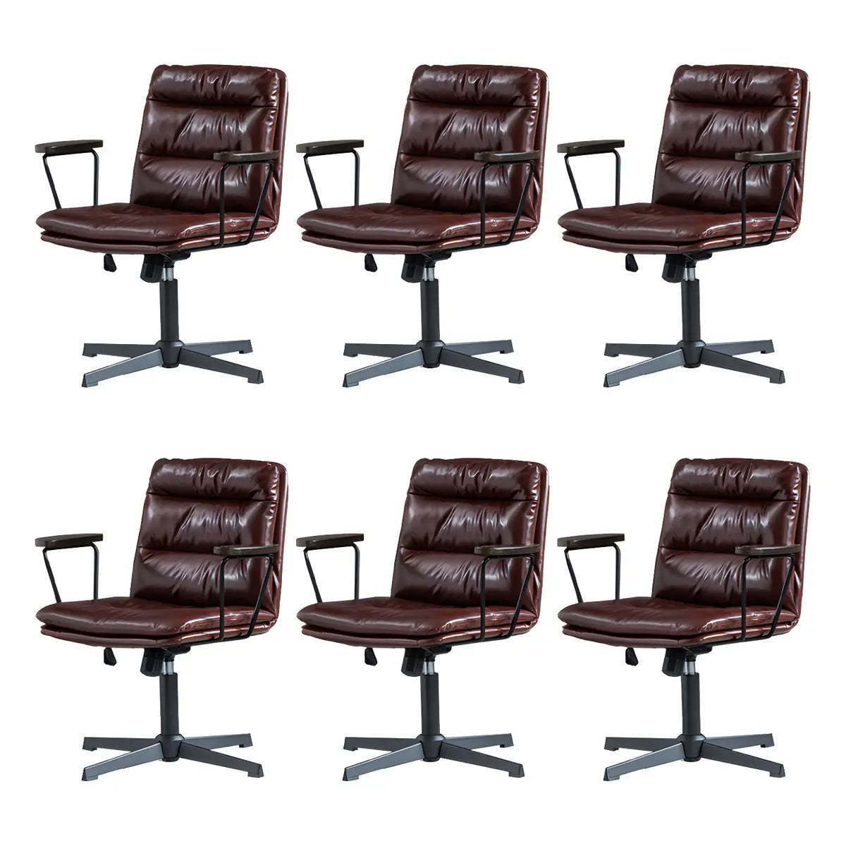 Classic Black Leather Adjustable Ergonomic Office Chair