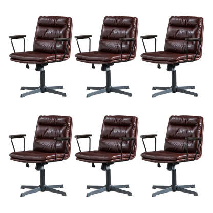 Classic Black Leather Adjustable Ergonomic Office Chair