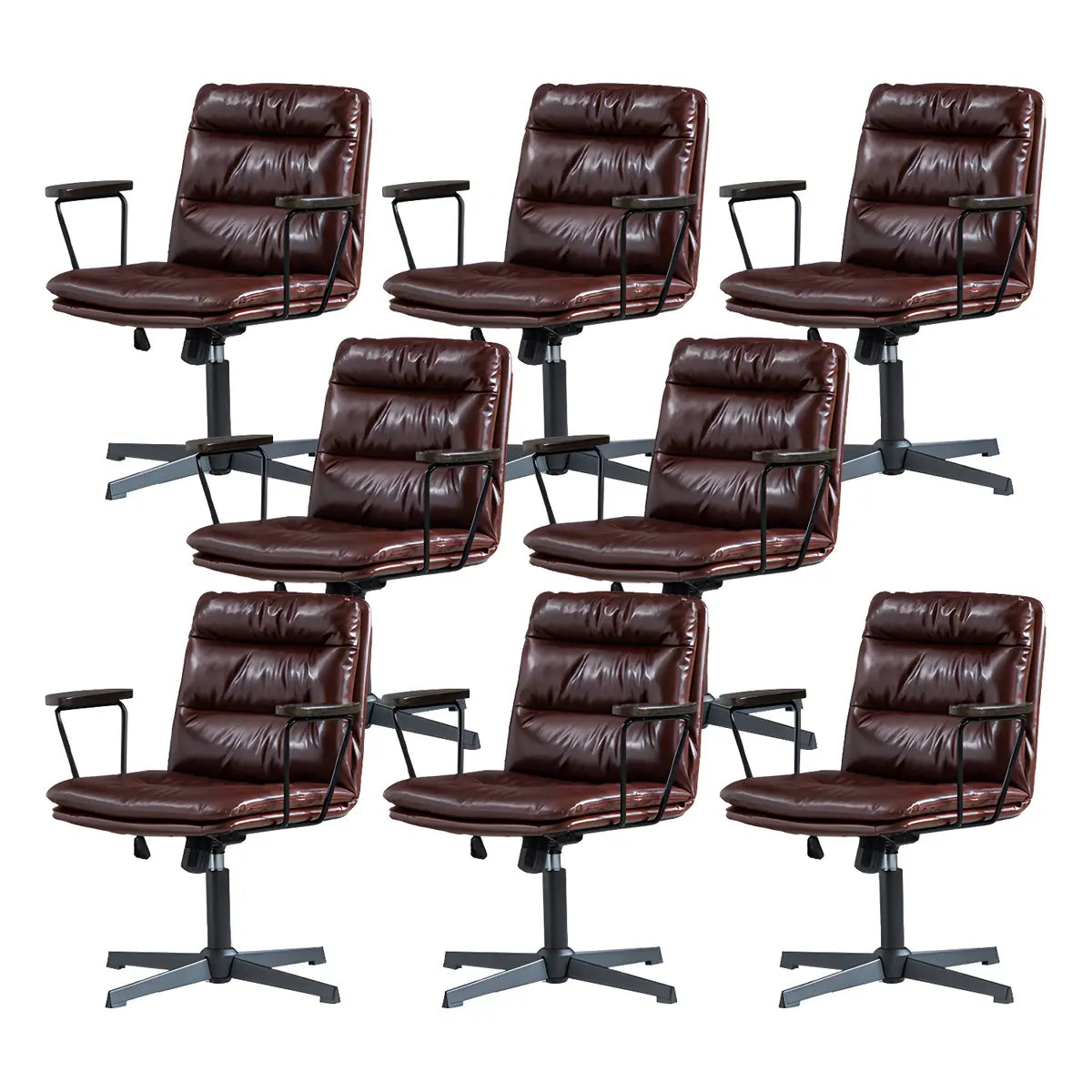 Classic Black Leather Adjustable Ergonomic Office Chair
