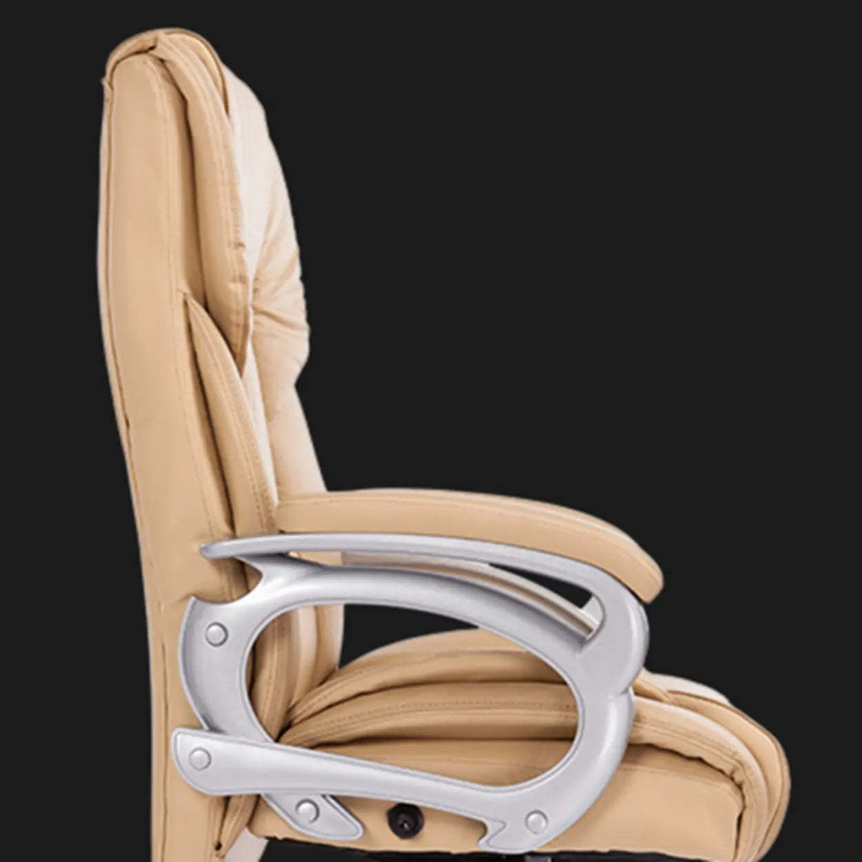 Classic Ergonomic Tan Leather Adjustable Office Chair