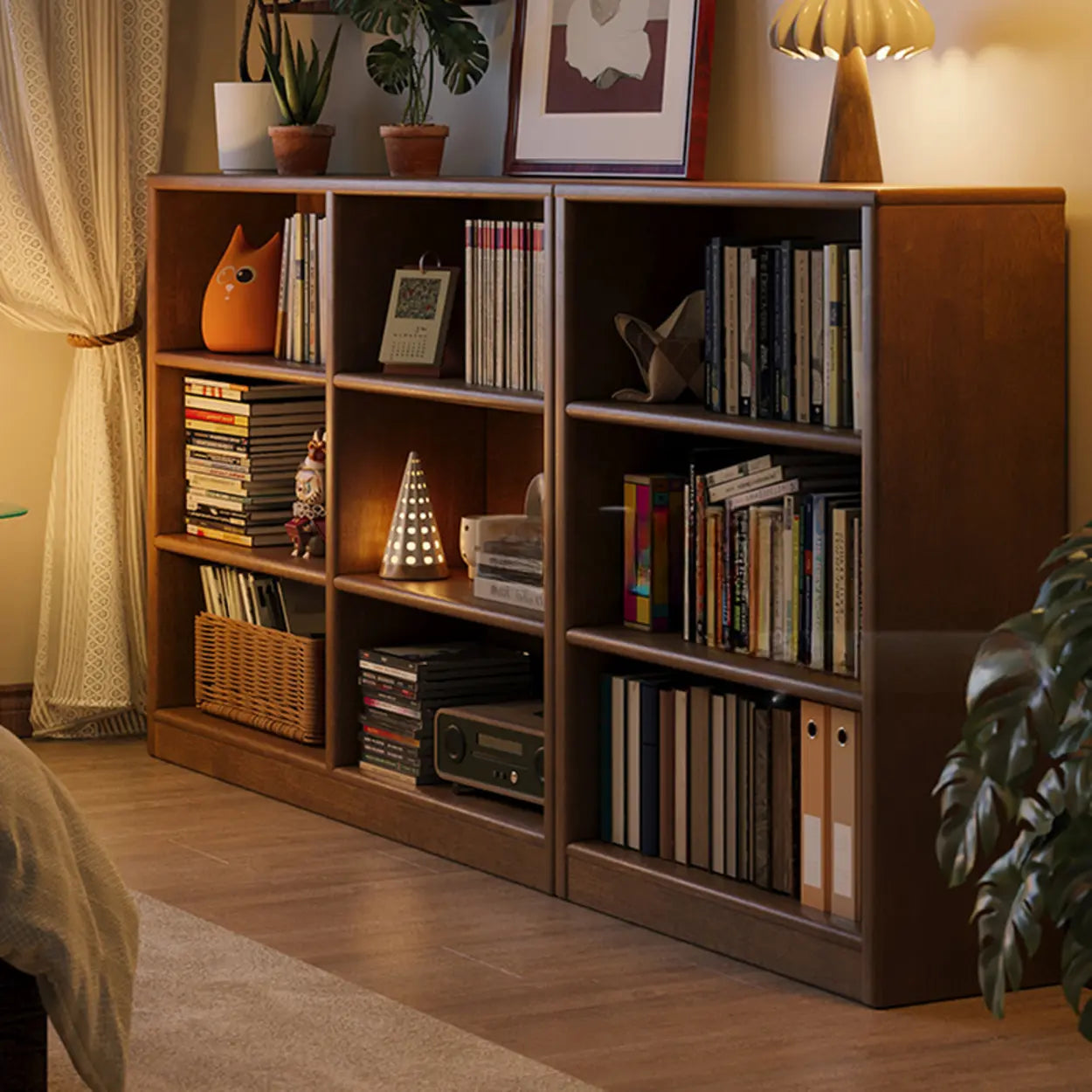 Classic Kids Brown Wood Horizontal 3-Tier Bookshelf