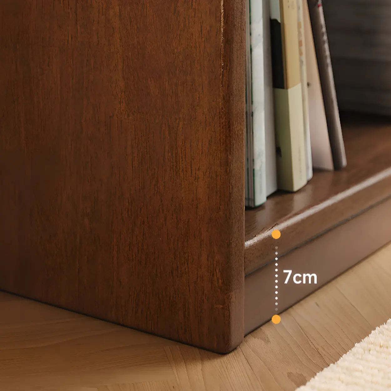 Classic Kids Brown Wood Horizontal 3-Tier Bookshelf