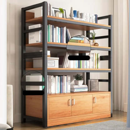 Classic Multi-Shelf Vertical Alloy Display Bookcase