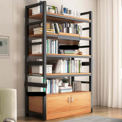 Classic Multi-Shelf Vertical Alloy Display Bookcase