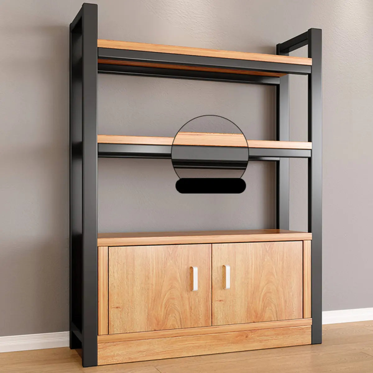 Classic Multi-Shelf Vertical Alloy Display Bookcase
