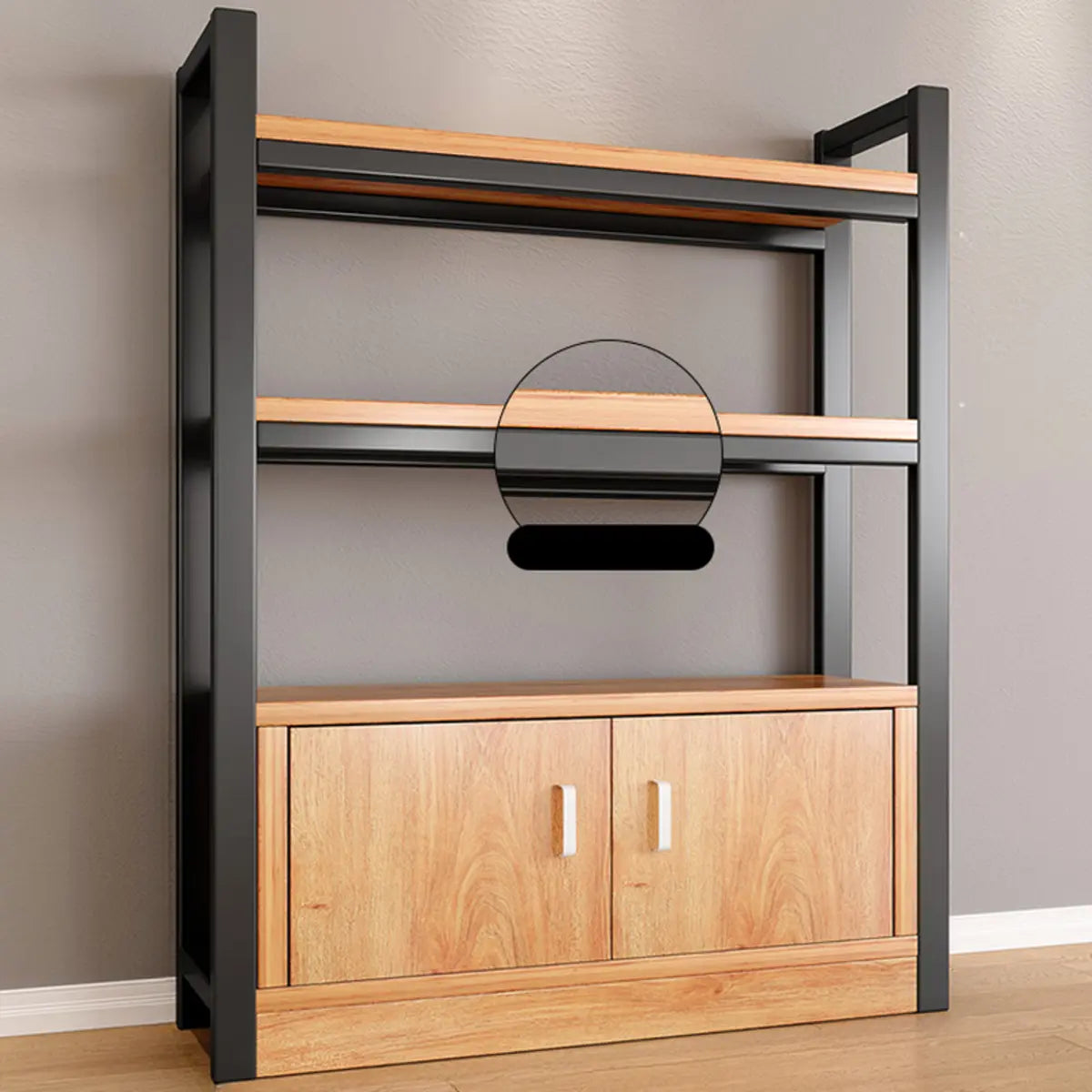 Classic Multi-Shelf Vertical Alloy Display Bookcase