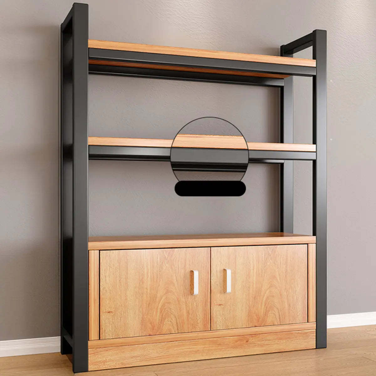 Classic Multi-Shelf Vertical Alloy Display Bookcase