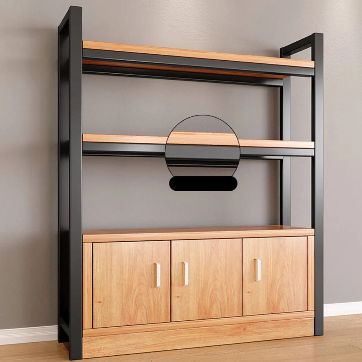 Classic Multi-Shelf Vertical Alloy Display Bookcase