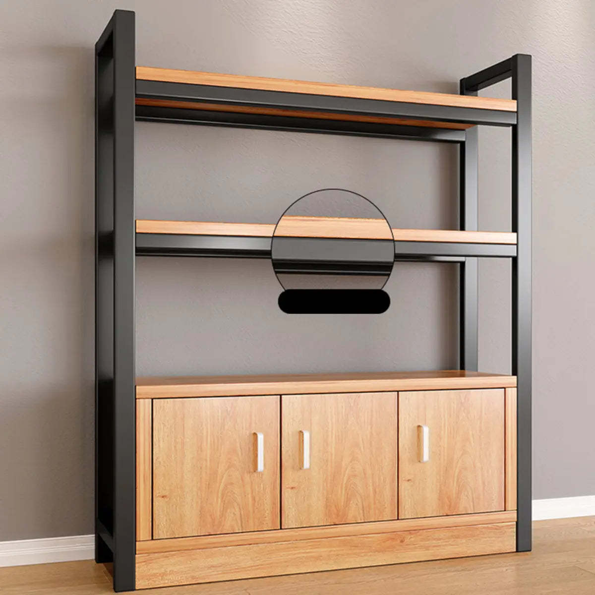 Classic Multi-Shelf Vertical Alloy Display Bookcase