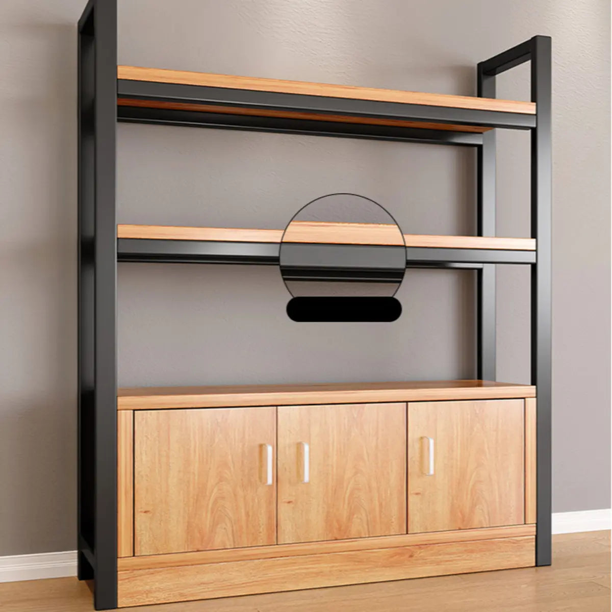 Classic Multi-Shelf Vertical Alloy Display Bookcase