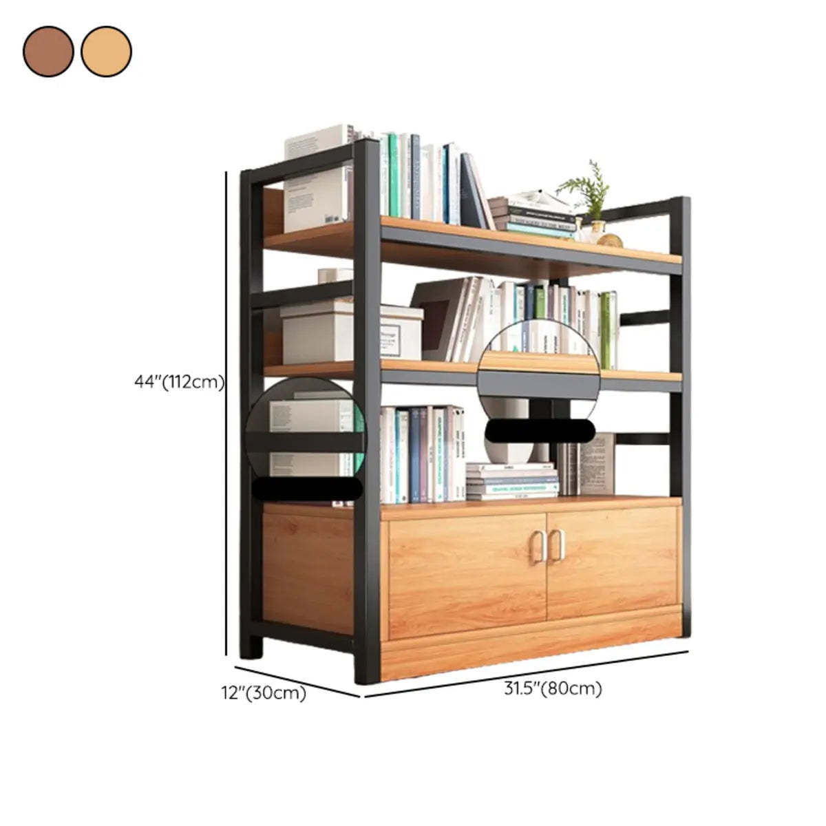 Classic Multi-Shelf Vertical Alloy Display Bookcase