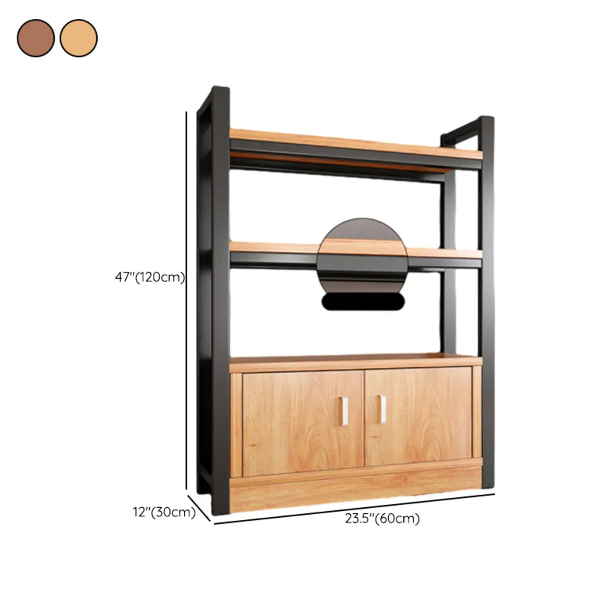Classic Multi-Shelf Vertical Alloy Display Bookcase