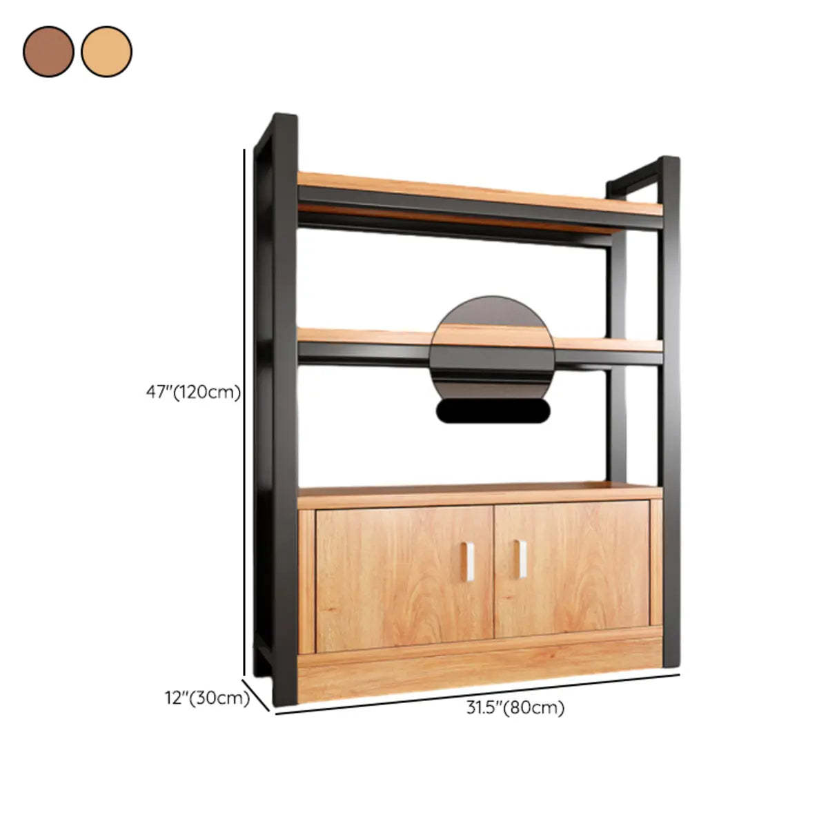 Classic Multi-Shelf Vertical Alloy Display Bookcase